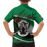 Sudan Family Matching Off The Shoulder Long Sleeve Dress and Hawaiian Shirt Victory Is Ours - Wonder Print Shop