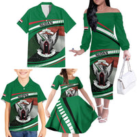 Sudan Family Matching Off The Shoulder Long Sleeve Dress and Hawaiian Shirt Victory Is Ours - Wonder Print Shop