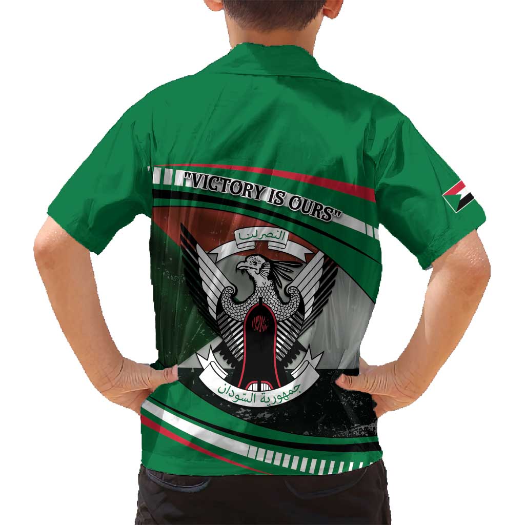 Sudan Family Matching Off Shoulder Short Dress and Hawaiian Shirt Victory Is Ours - Wonder Print Shop