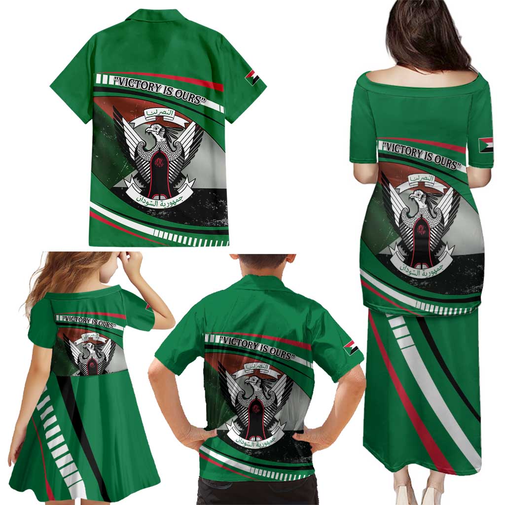 Sudan Family Matching Puletasi and Hawaiian Shirt Victory Is Ours - Wonder Print Shop
