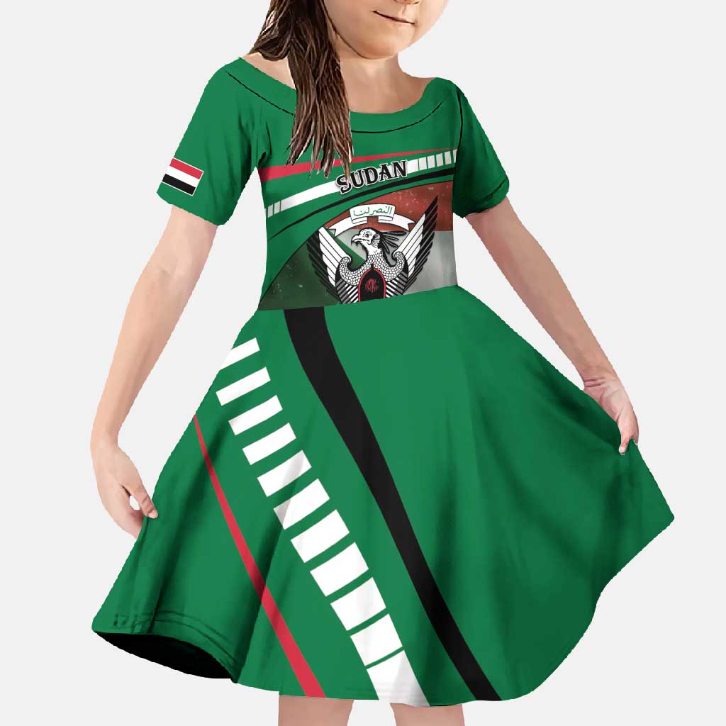 Sudan Family Matching Short Sleeve Bodycon Dress and Hawaiian Shirt Victory Is Ours - Wonder Print Shop