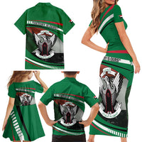 Sudan Family Matching Short Sleeve Bodycon Dress and Hawaiian Shirt Victory Is Ours - Wonder Print Shop