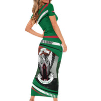 Sudan Family Matching Short Sleeve Bodycon Dress and Hawaiian Shirt Victory Is Ours - Wonder Print Shop