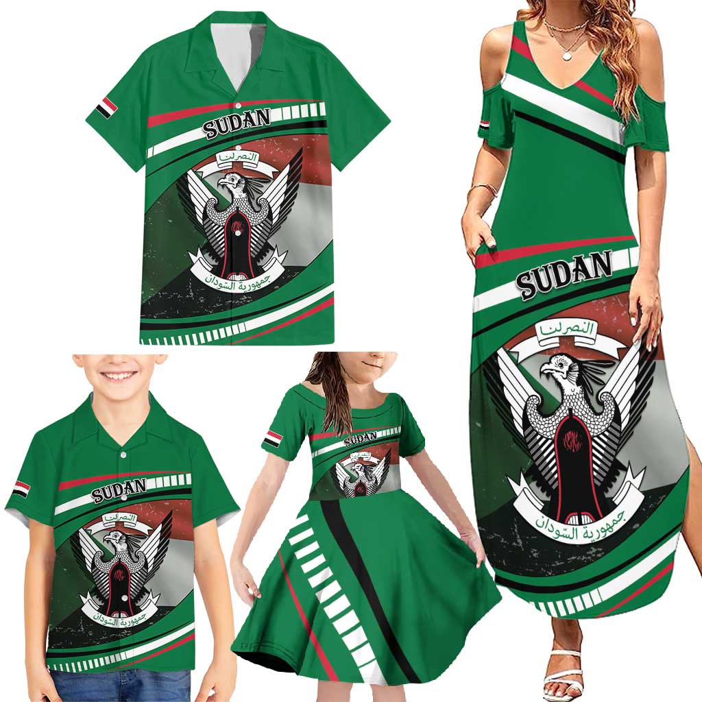Sudan Family Matching Summer Maxi Dress and Hawaiian Shirt Victory Is Ours - Wonder Print Shop