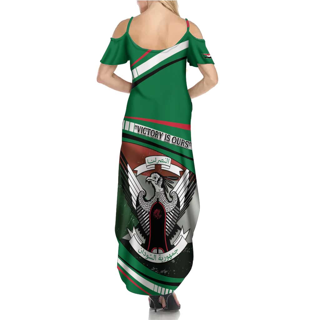 Sudan Family Matching Summer Maxi Dress and Hawaiian Shirt Victory Is Ours - Wonder Print Shop