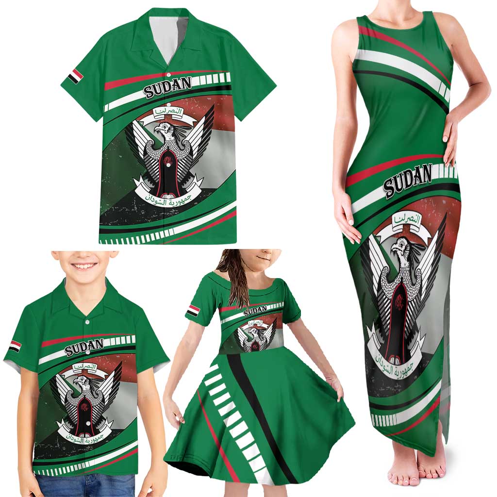 Sudan Family Matching Tank Maxi Dress and Hawaiian Shirt Victory Is Ours - Wonder Print Shop
