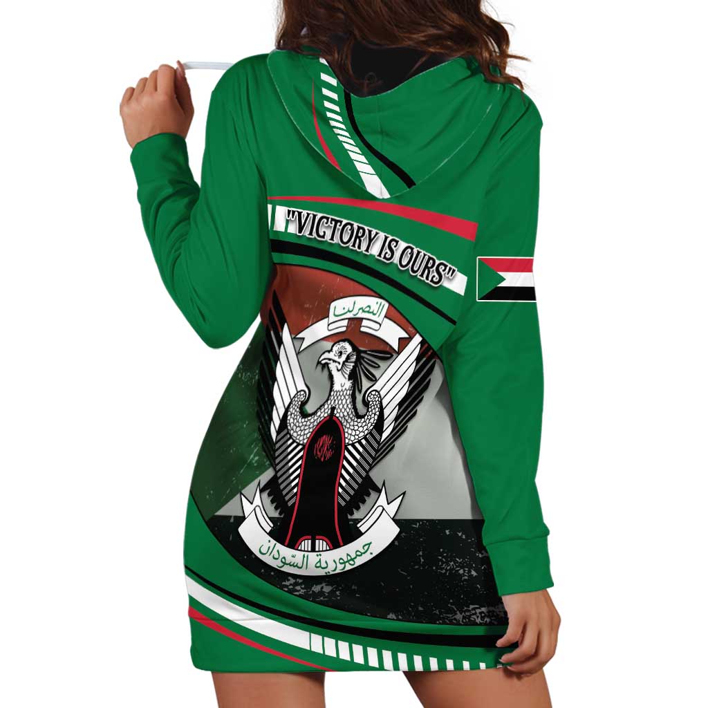 Sudan Hoodie Dress Victory Is Ours - Wonder Print Shop