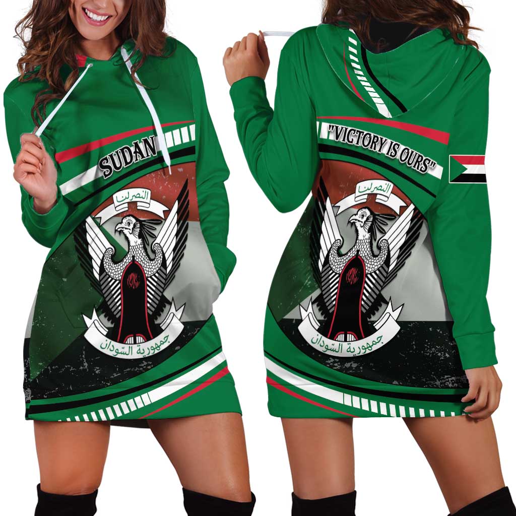 Sudan Hoodie Dress Victory Is Ours - Wonder Print Shop