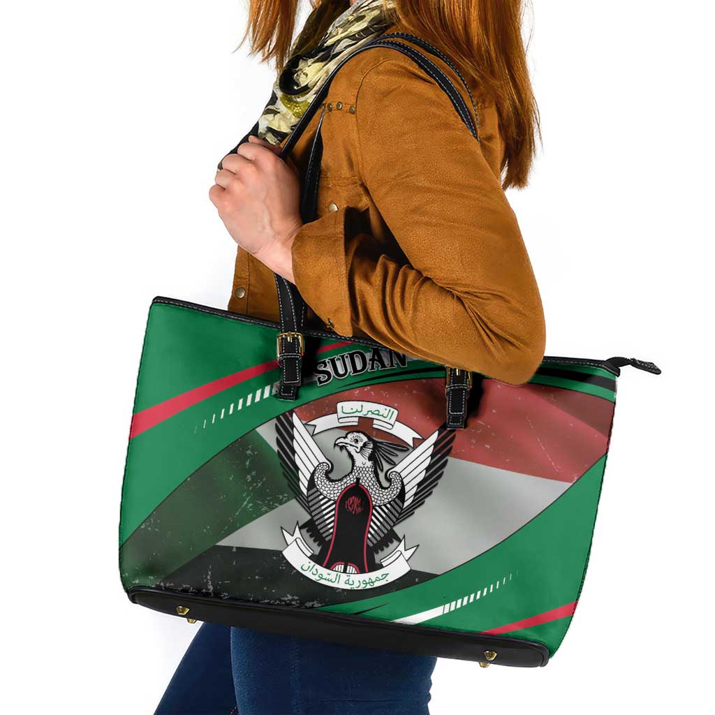 Sudan Leather Tote Bag Victory Is Ours - Wonder Print Shop