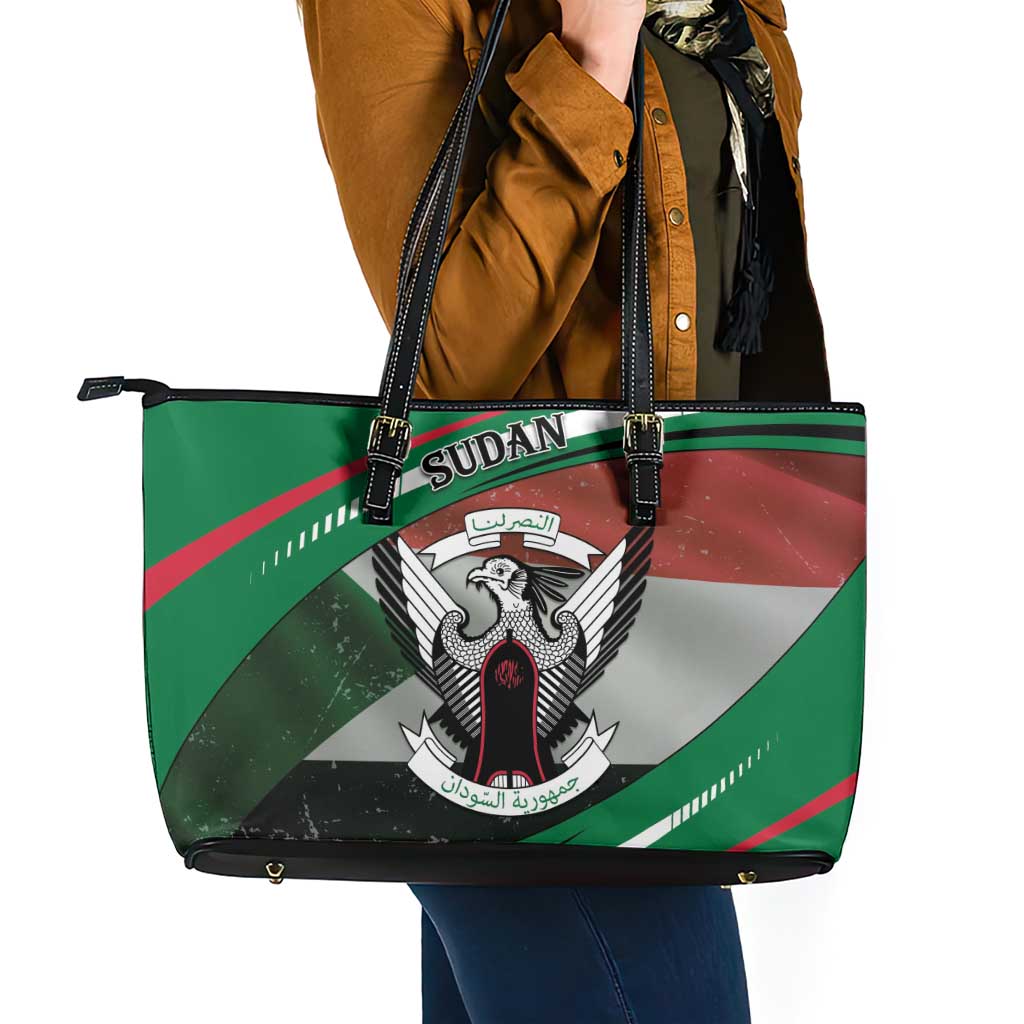 Sudan Leather Tote Bag Victory Is Ours - Wonder Print Shop