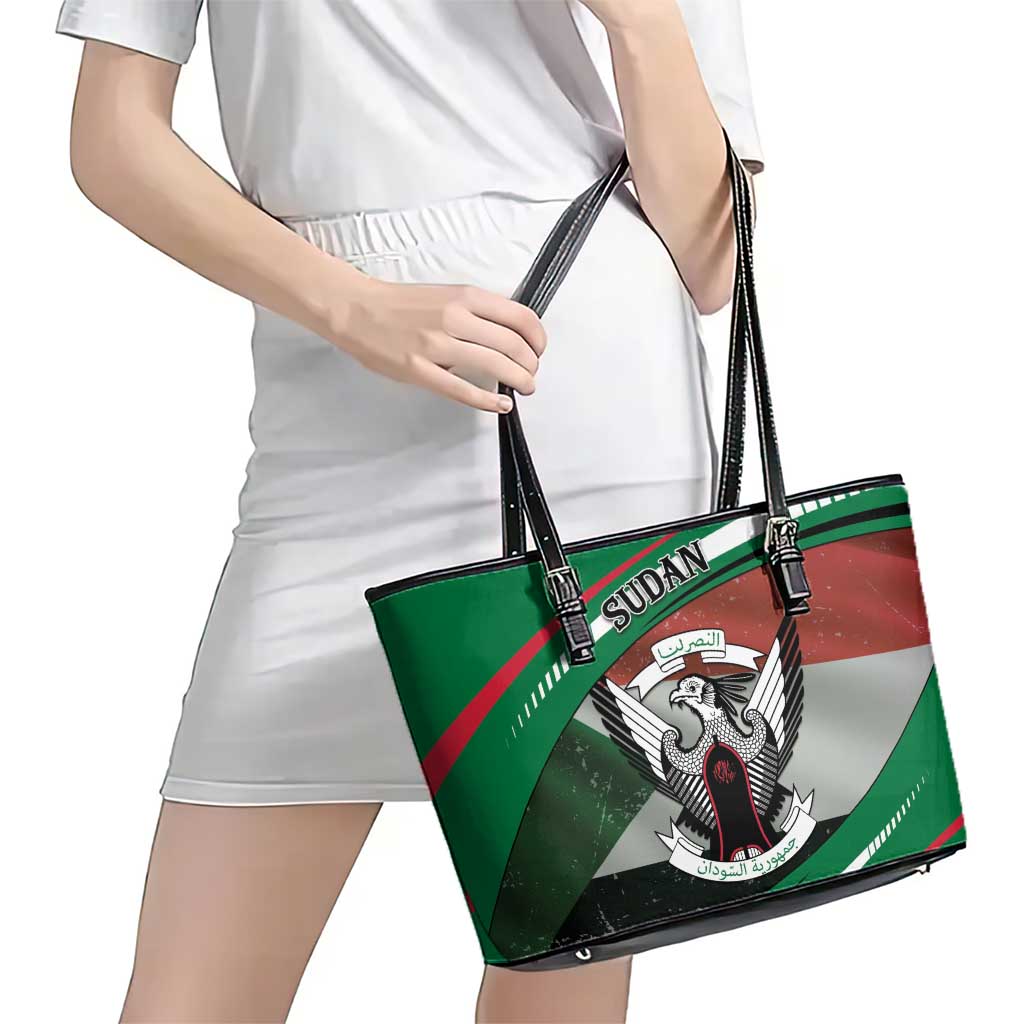 Sudan Leather Tote Bag Victory Is Ours - Wonder Print Shop