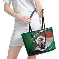 Sudan Leather Tote Bag Victory Is Ours - Wonder Print Shop