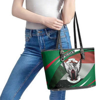 Sudan Leather Tote Bag Victory Is Ours - Wonder Print Shop