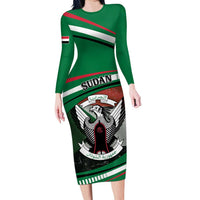 Sudan Long Sleeve Bodycon Dress Victory Is Ours - Wonder Print Shop