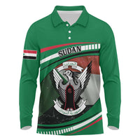 Sudan Long Sleeve Polo Shirt Victory Is Ours - Wonder Print Shop