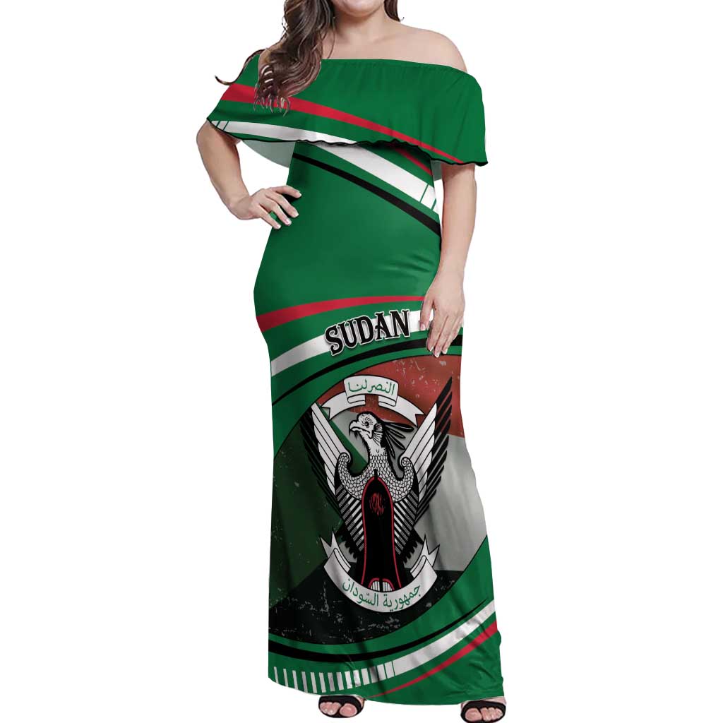 Sudan Off Shoulder Maxi Dress Victory Is Ours - Wonder Print Shop