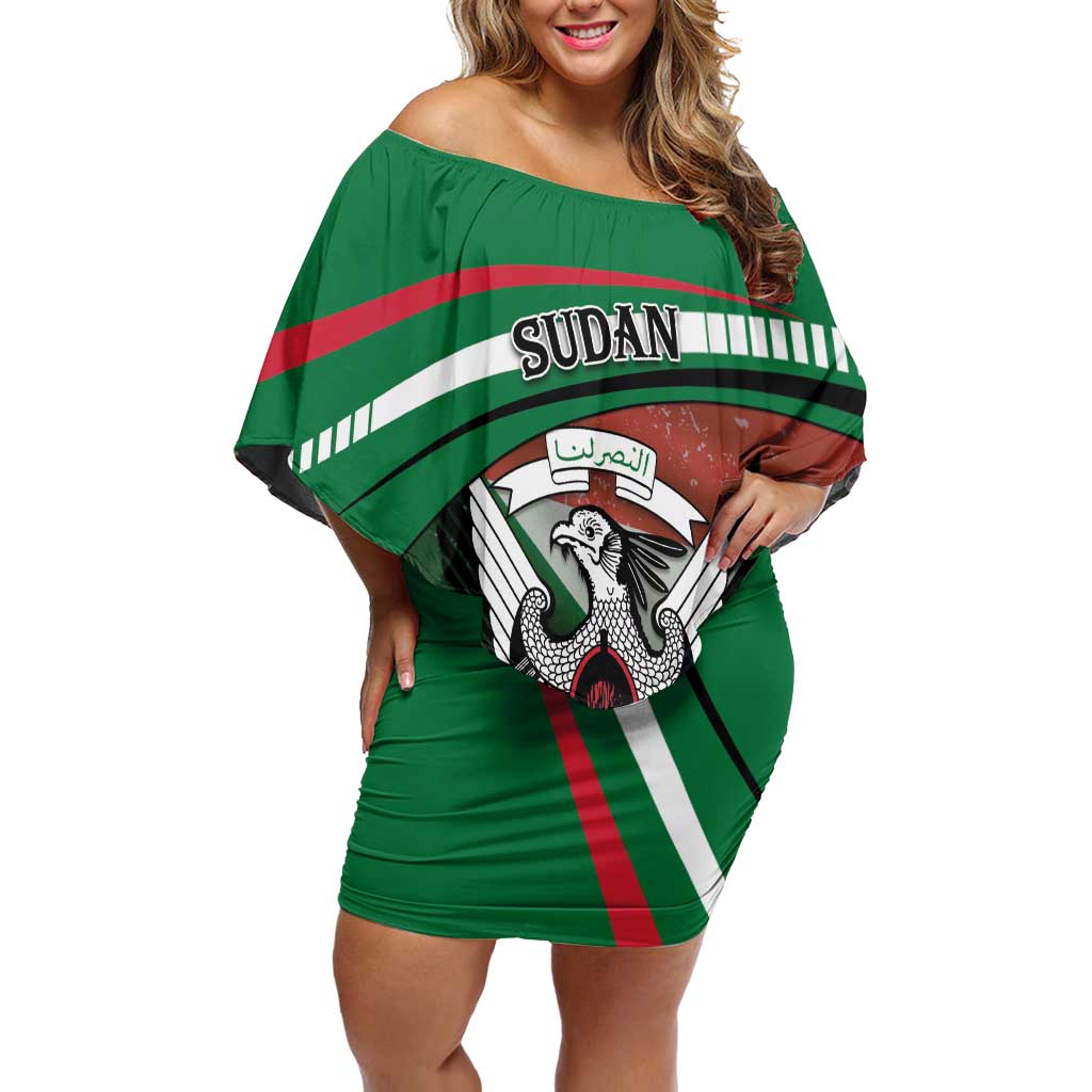 Sudan Off Shoulder Short Dress Victory Is Ours - Wonder Print Shop