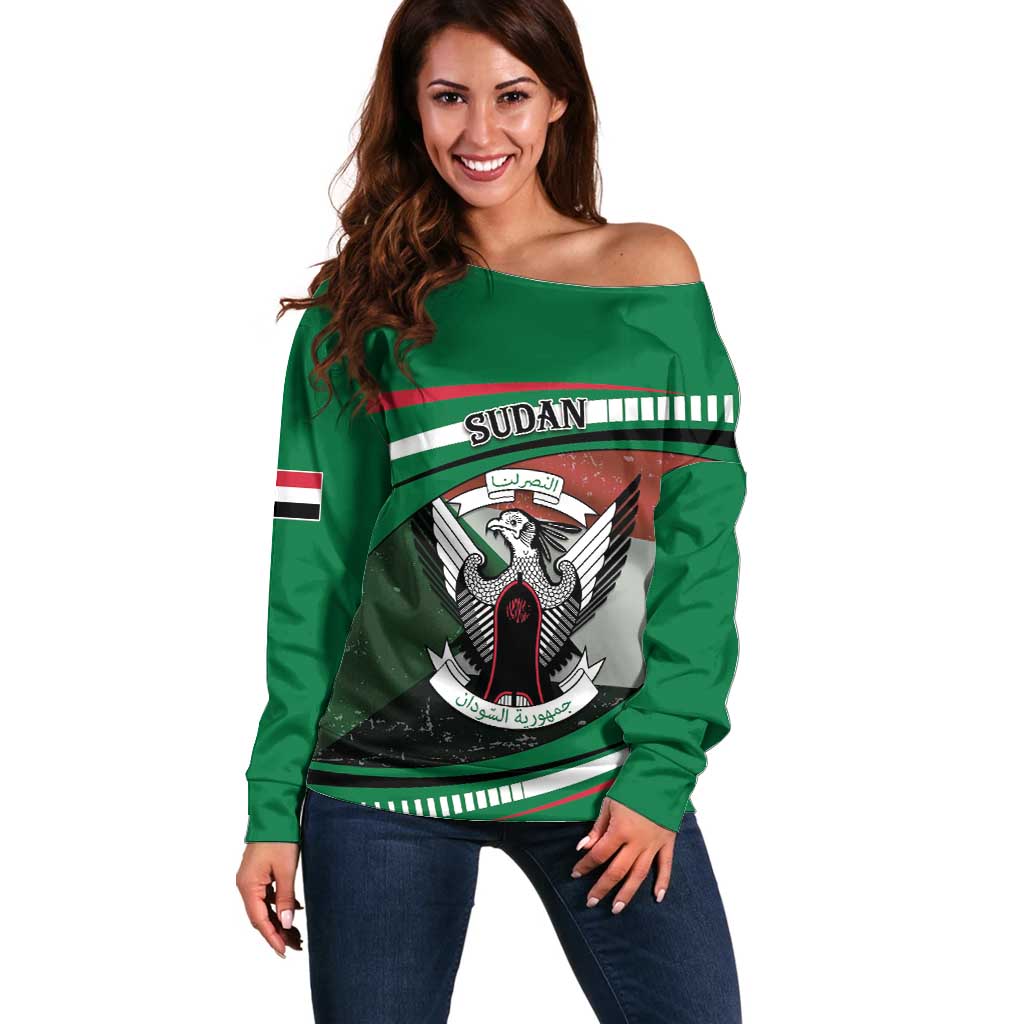 Sudan Off Shoulder Sweater Victory Is Ours - Wonder Print Shop