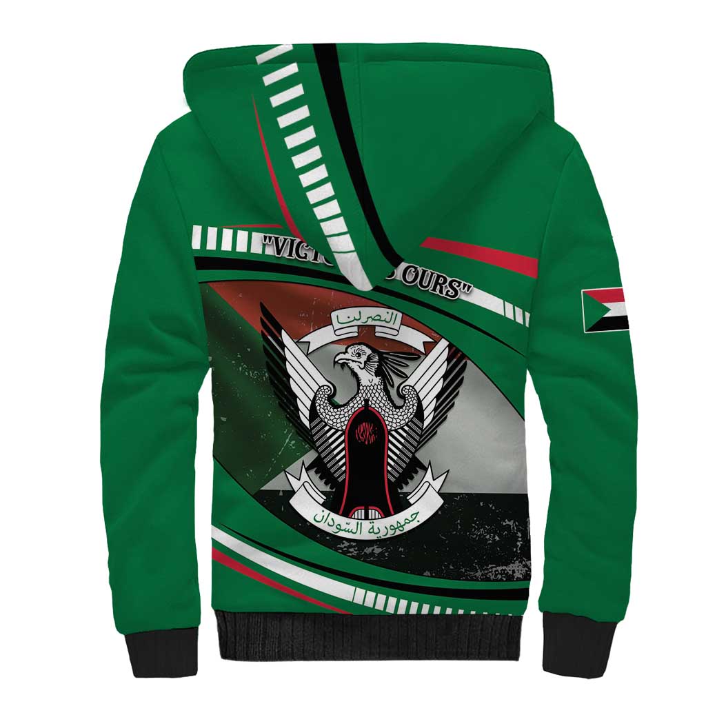 Sudan Sherpa Hoodie Victory Is Ours - Wonder Print Shop