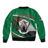 Sudan Sleeve Zip Bomber Jacket Victory Is Ours - Wonder Print Shop