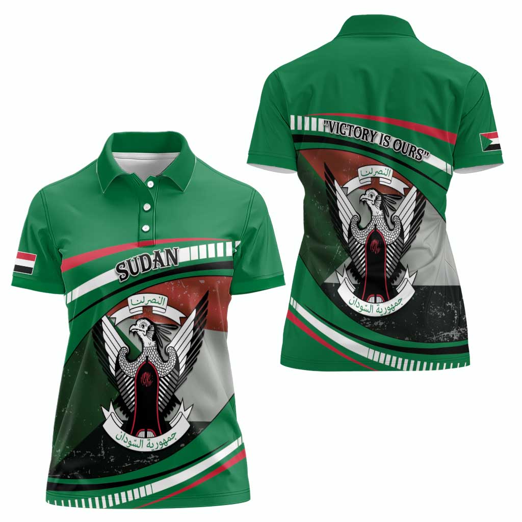 Sudan Women Polo Shirt Victory Is Ours - Wonder Print Shop
