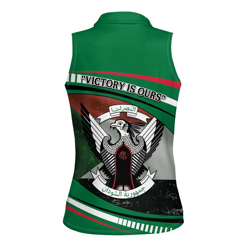 Sudan Women Sleeveless Polo Shirt Victory Is Ours - Wonder Print Shop