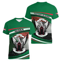 Sudan Women V-Neck T-Shirt Victory Is Ours - Wonder Print Shop