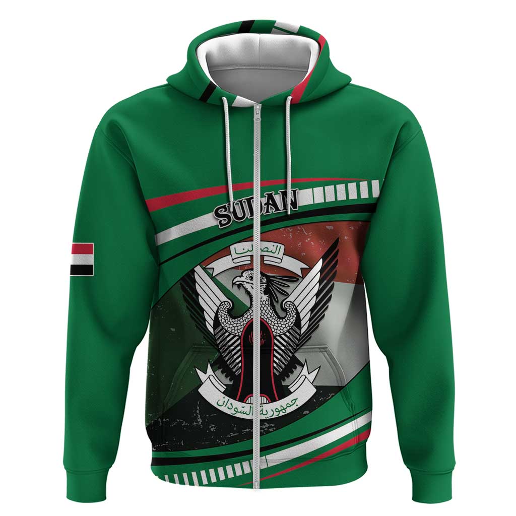 Sudan Zip Hoodie Victory Is Ours - Wonder Print Shop