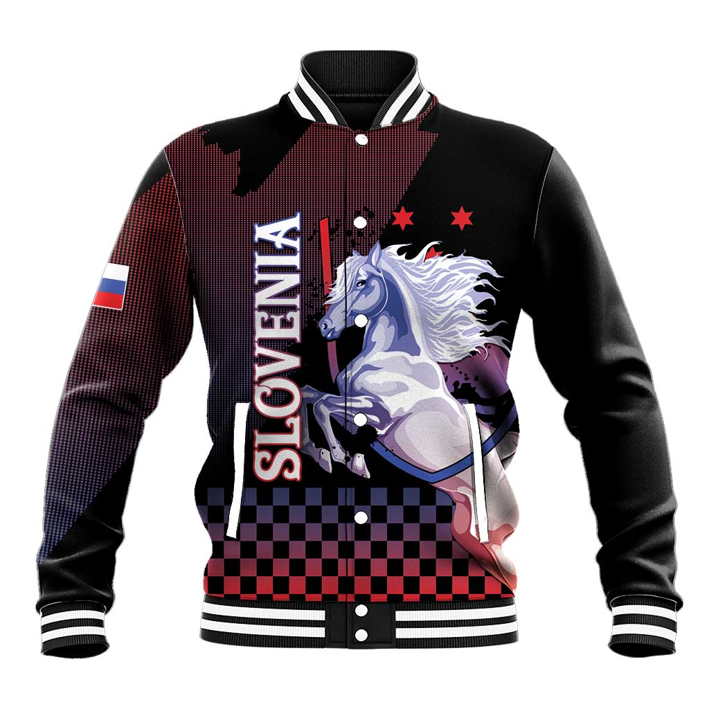 Personalized Slovenia Baseball Jacket The Lipizzaner Horse - Wonder Print Shop