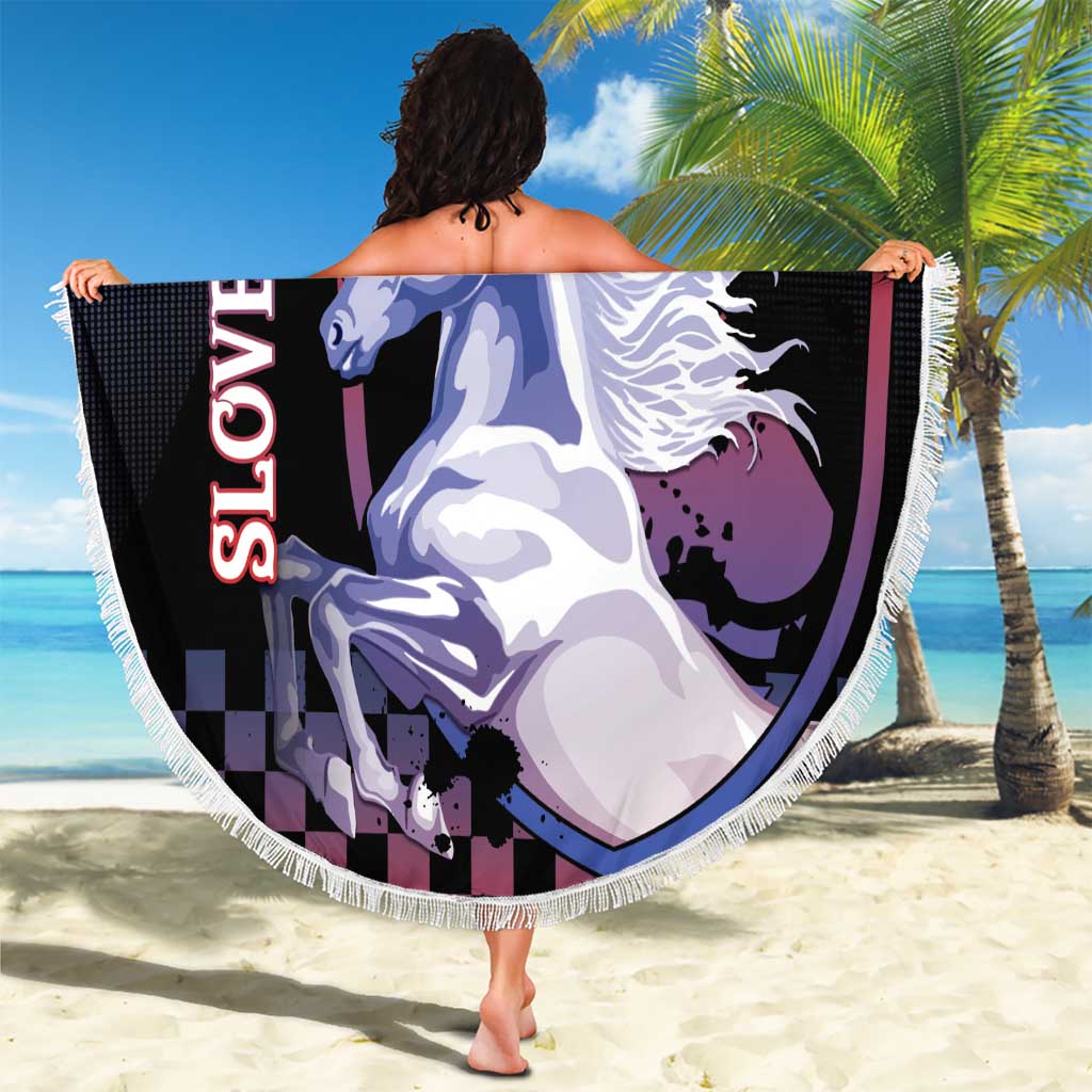 Slovenia Beach Blanket The Lipizzaner Horse - Wonder Print Shop