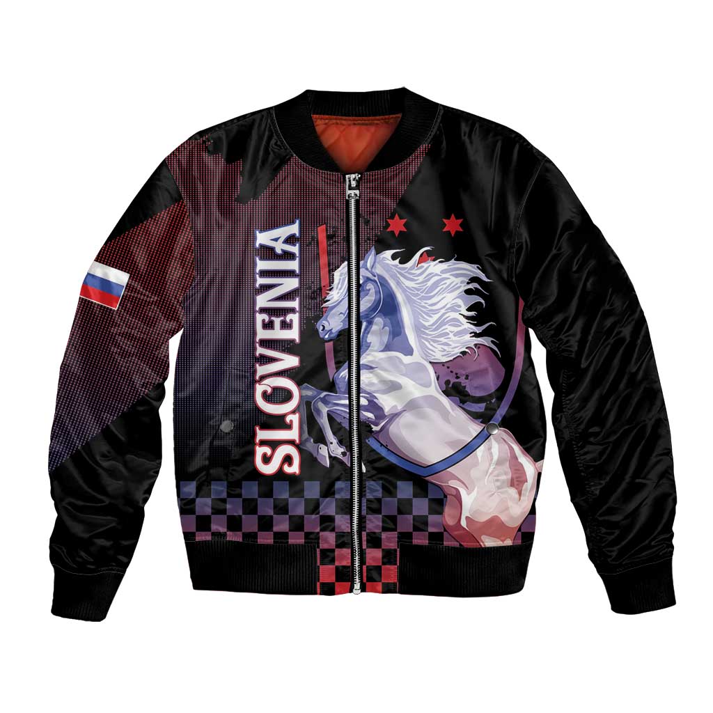 Personalized Slovenia Bomber Jacket The Lipizzaner Horse - Wonder Print Shop