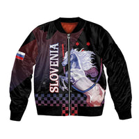 Personalized Slovenia Bomber Jacket The Lipizzaner Horse - Wonder Print Shop
