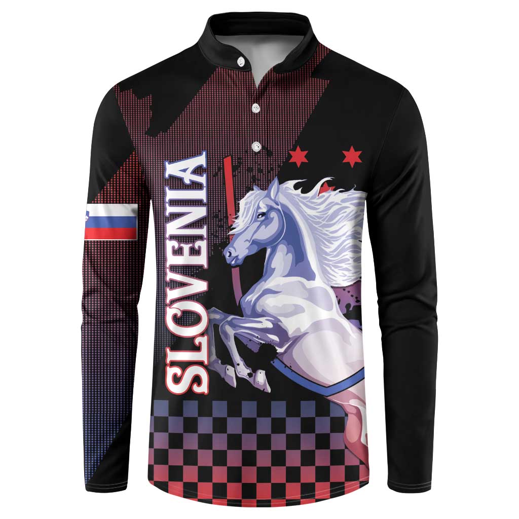 Personalized Slovenia Button Sweatshirt The Lipizzaner Horse - Wonder Print Shop