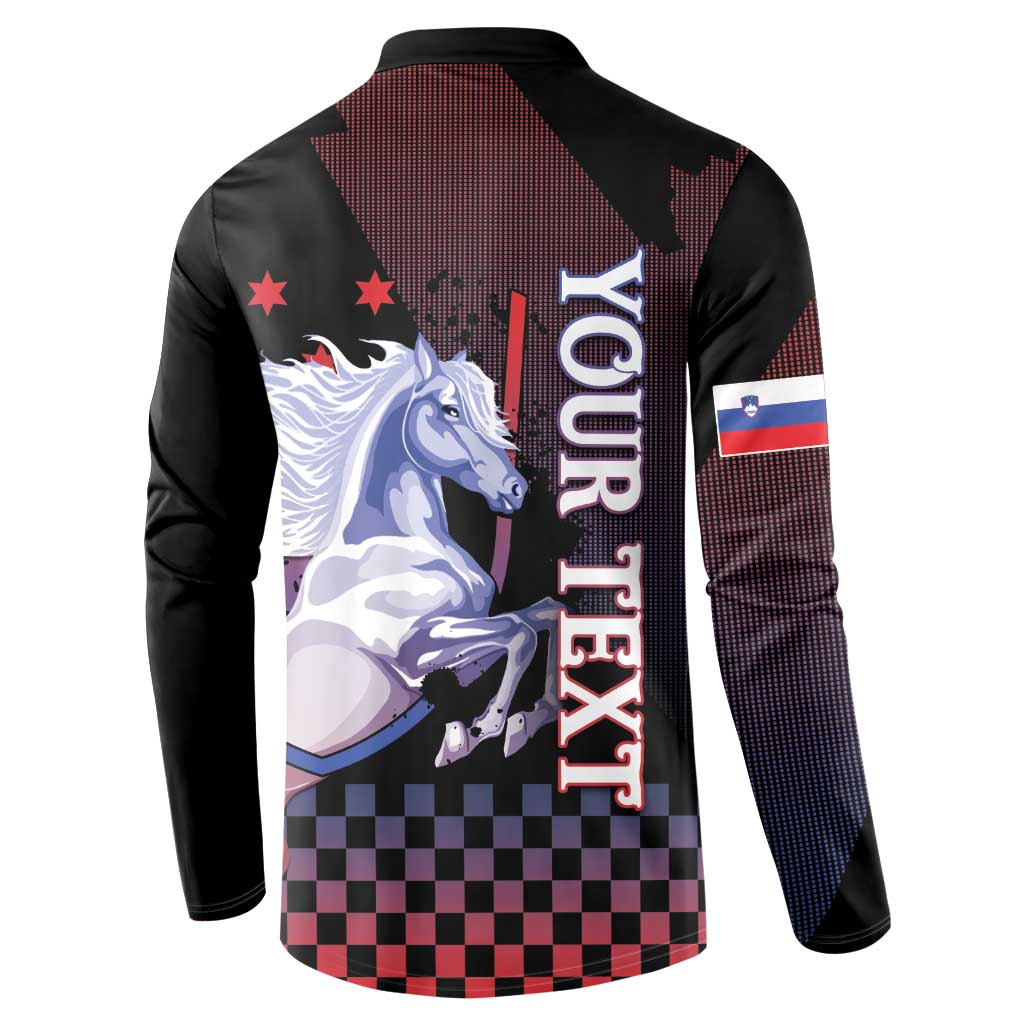 Personalized Slovenia Button Sweatshirt The Lipizzaner Horse - Wonder Print Shop