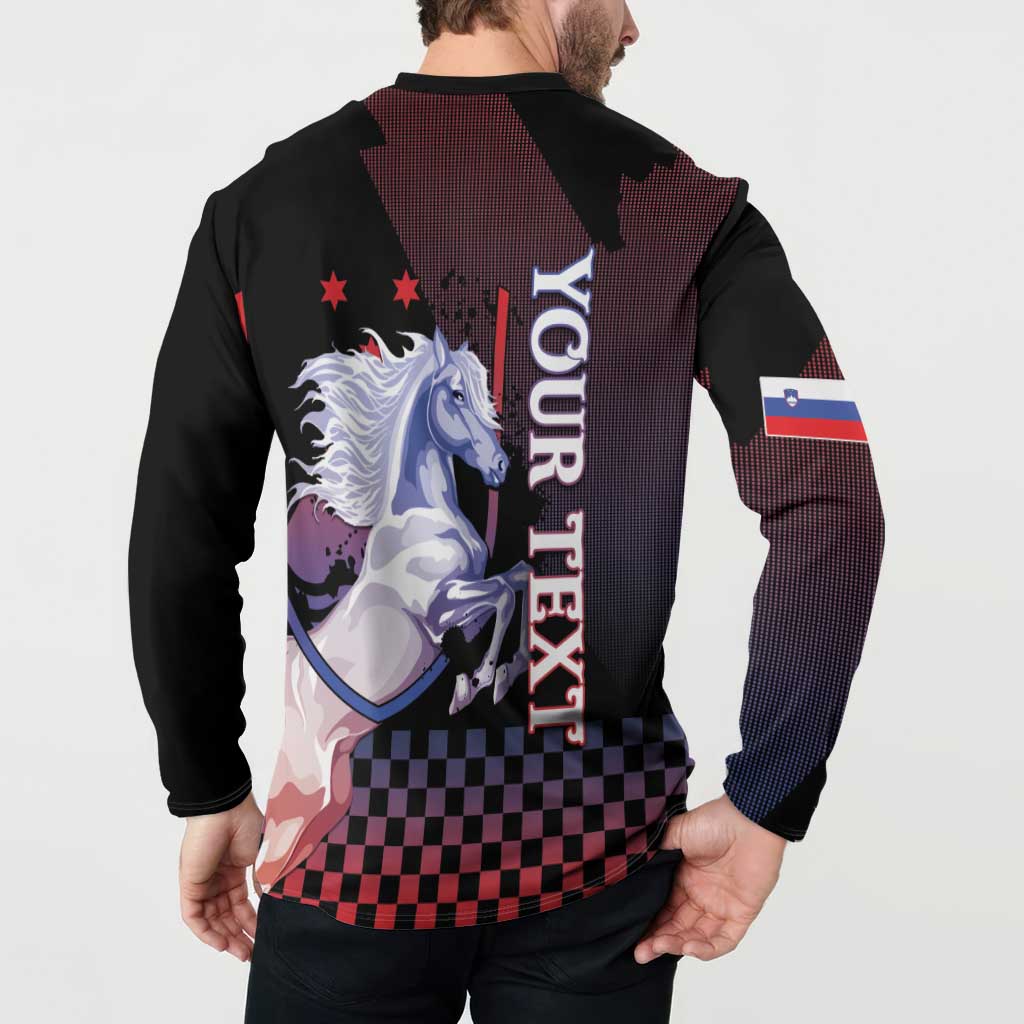 Personalized Slovenia Button Sweatshirt The Lipizzaner Horse - Wonder Print Shop