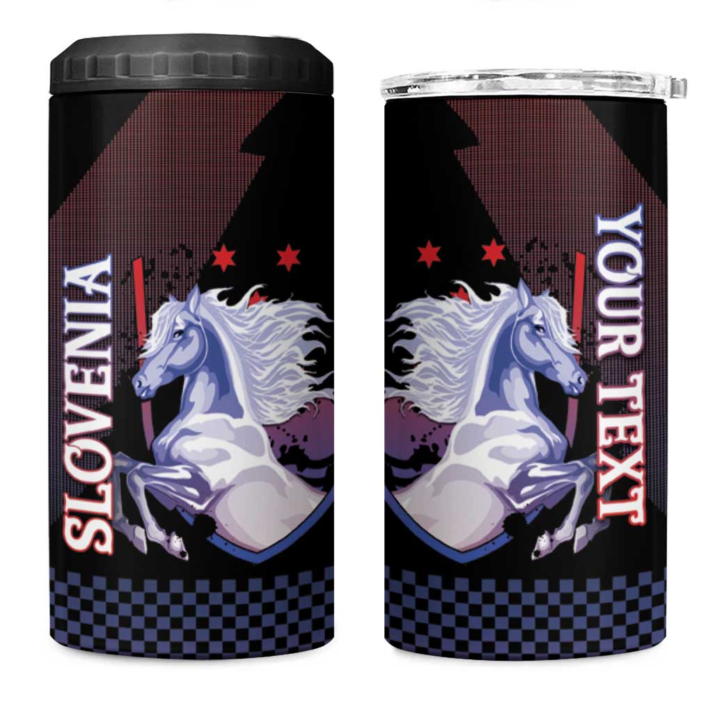 Personalized Slovenia 4 in 1 Can Cooler Tumbler The Lipizzaner Horse - Wonder Print Shop