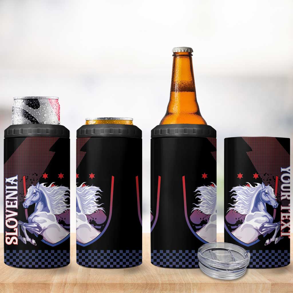 Personalized Slovenia 4 in 1 Can Cooler Tumbler The Lipizzaner Horse - Wonder Print Shop
