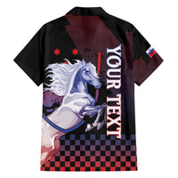 Personalized Slovenia Family Matching Off The Shoulder Long Sleeve Dress and Hawaiian Shirt The Lipizzaner Horse - Wonder Print Shop