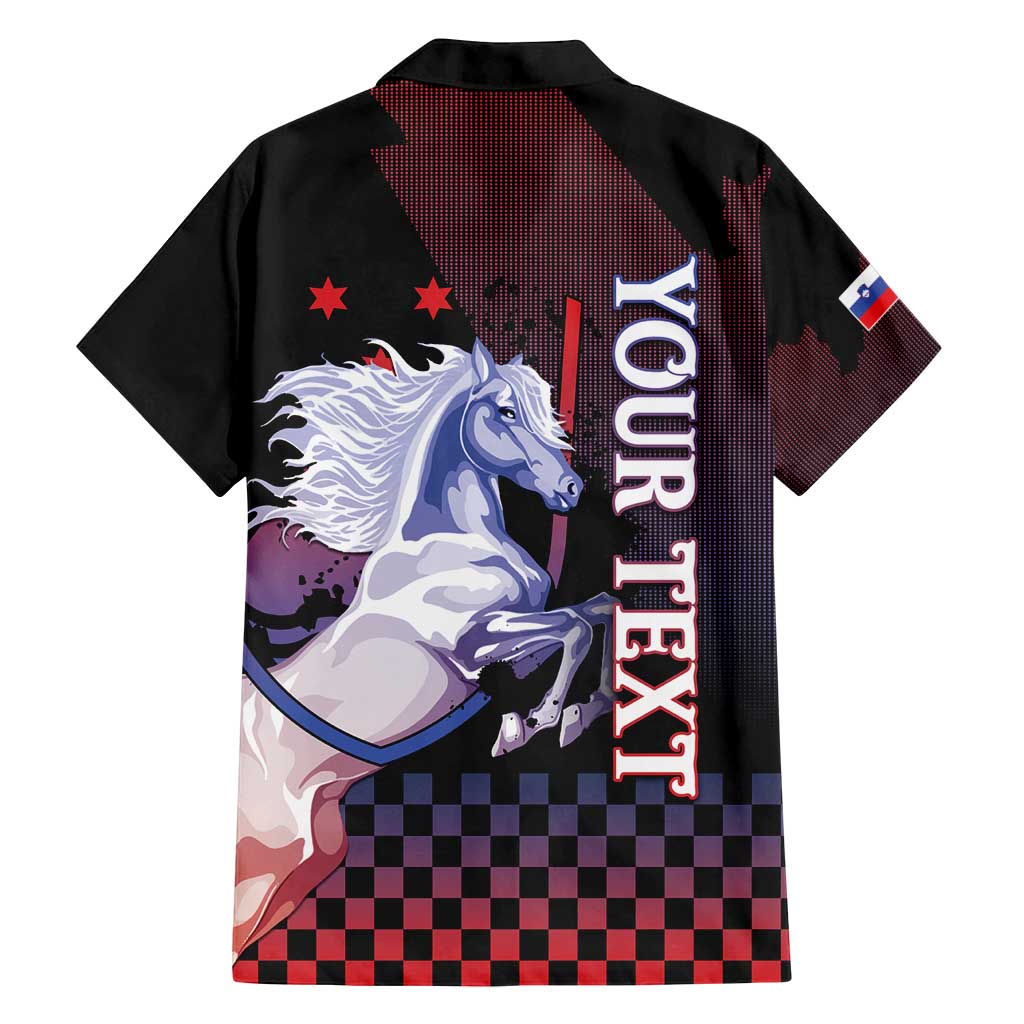 Personalized Slovenia Family Matching Off Shoulder Short Dress and Hawaiian Shirt The Lipizzaner Horse - Wonder Print Shop