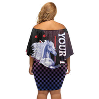 Personalized Slovenia Family Matching Off Shoulder Short Dress and Hawaiian Shirt The Lipizzaner Horse - Wonder Print Shop