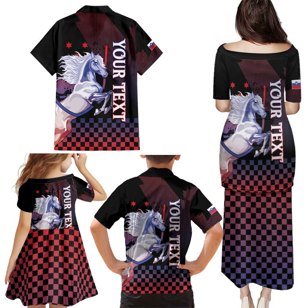 Personalized Slovenia Family Matching Puletasi and Hawaiian Shirt The Lipizzaner Horse - Wonder Print Shop