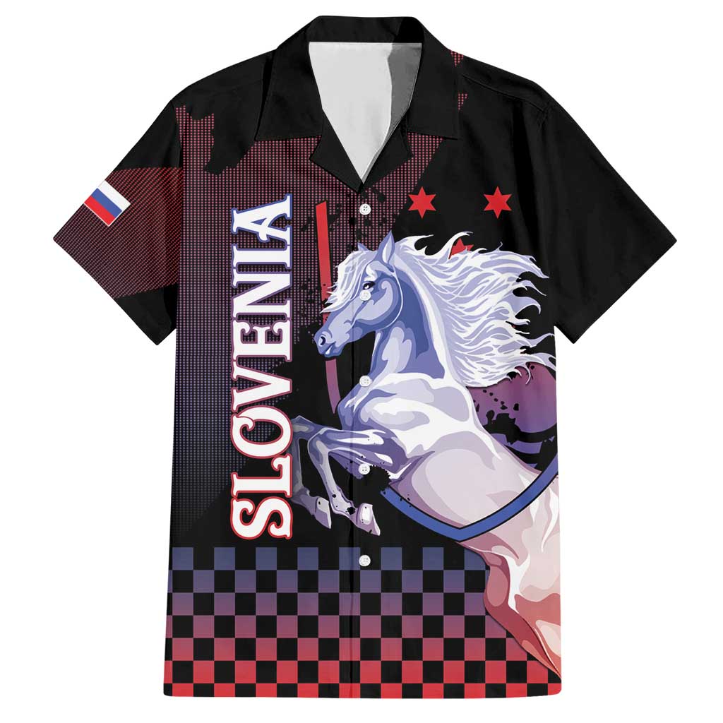 Personalized Slovenia Family Matching Short Sleeve Bodycon Dress and Hawaiian Shirt The Lipizzaner Horse - Wonder Print Shop