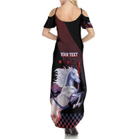 Personalized Slovenia Family Matching Summer Maxi Dress and Hawaiian Shirt The Lipizzaner Horse - Wonder Print Shop