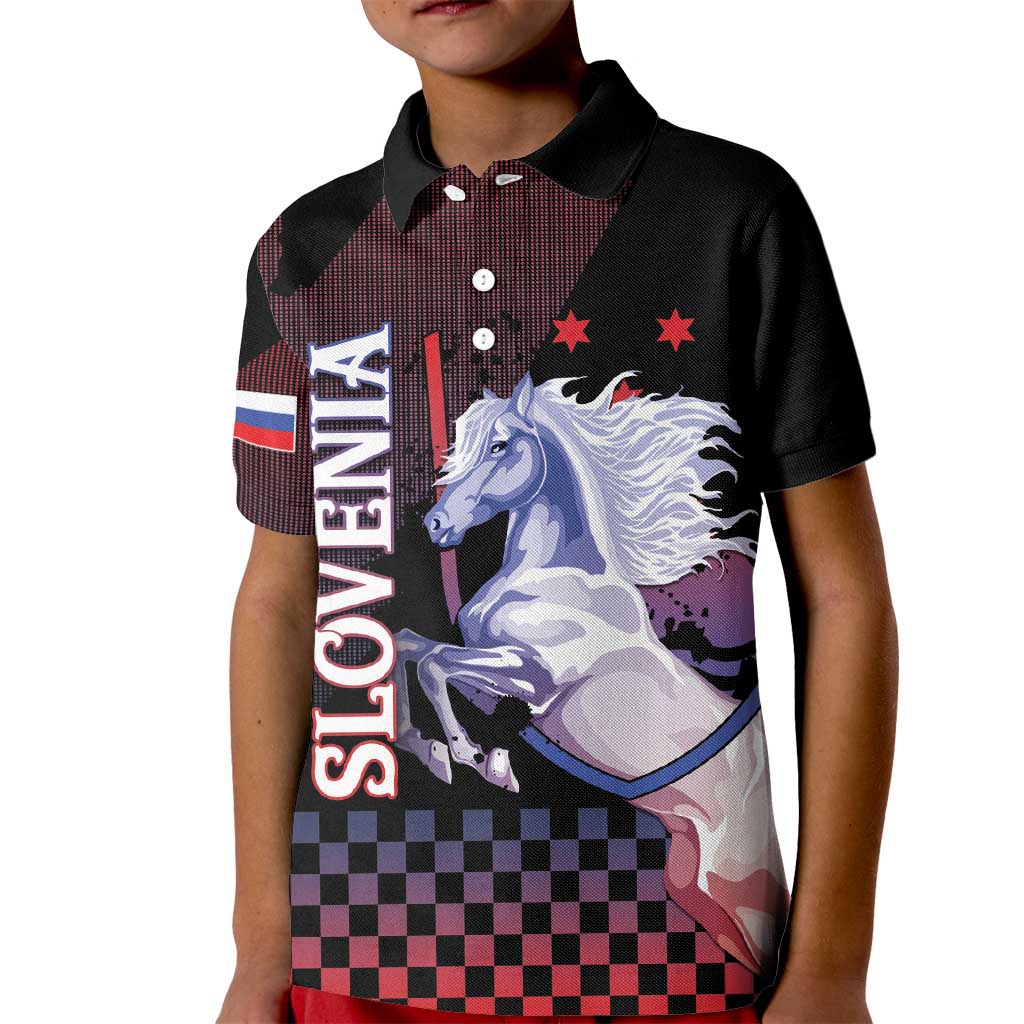 Personalized Slovenia Kid Polo Shirt The Lipizzaner Horse - Wonder Print Shop