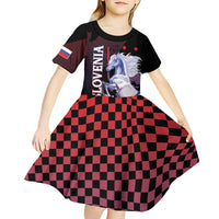 Personalized Slovenia Kid Short Sleeve Dress The Lipizzaner Horse - Wonder Print Shop