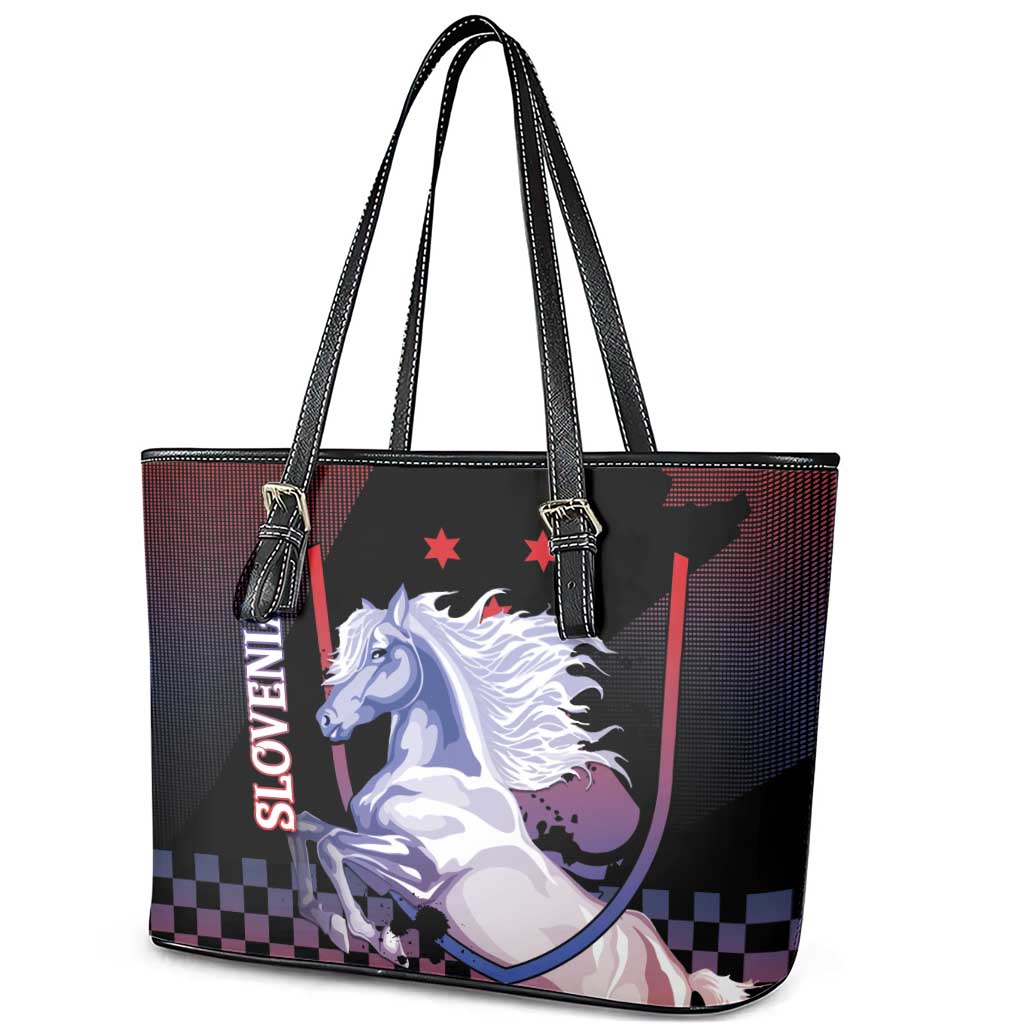 Slovenia Leather Tote Bag The Lipizzaner Horse - Wonder Print Shop