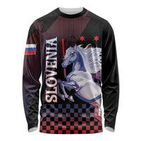 Personalized Slovenia Long Sleeve Shirt The Lipizzaner Horse - Wonder Print Shop