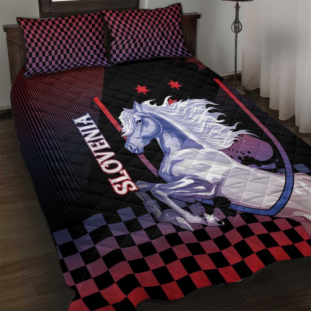Slovenia Quilt Bed Set The Lipizzaner Horse - Wonder Print Shop