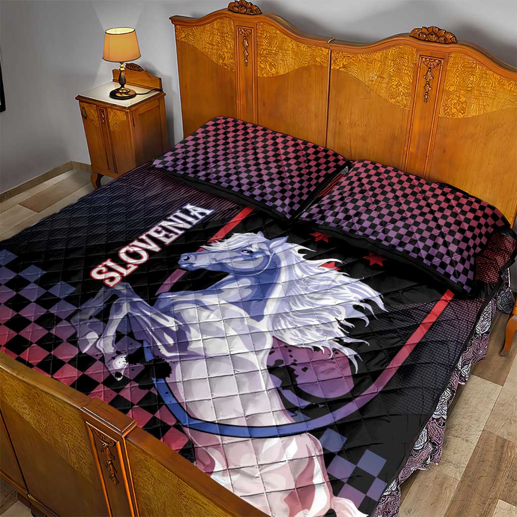 Slovenia Quilt Bed Set The Lipizzaner Horse - Wonder Print Shop