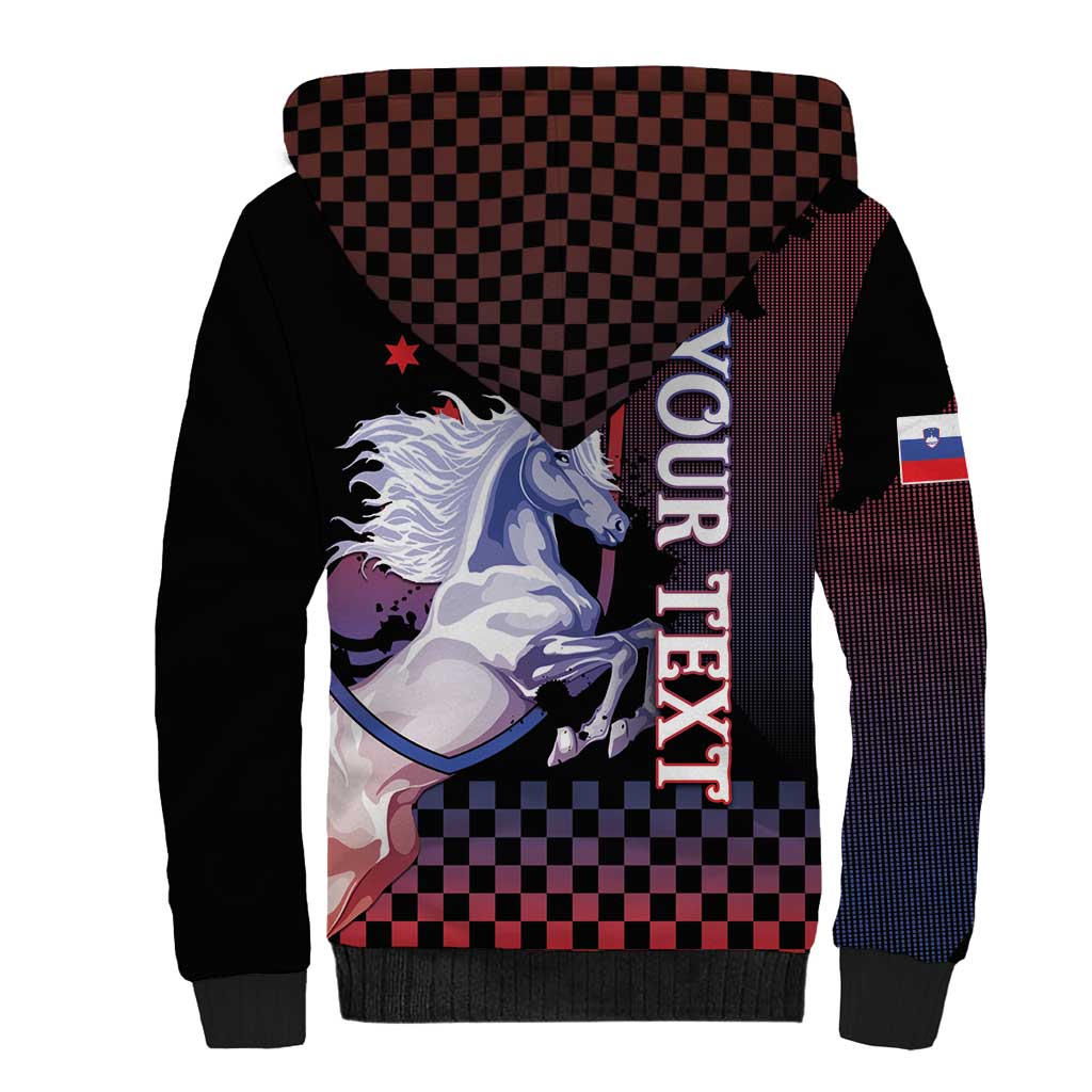 Personalized Slovenia Sherpa Hoodie The Lipizzaner Horse - Wonder Print Shop